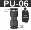 Pneumatic PU-4/6/8/10/12 Straight Air Hose Quick Connector for High-Pressure Air Compressors