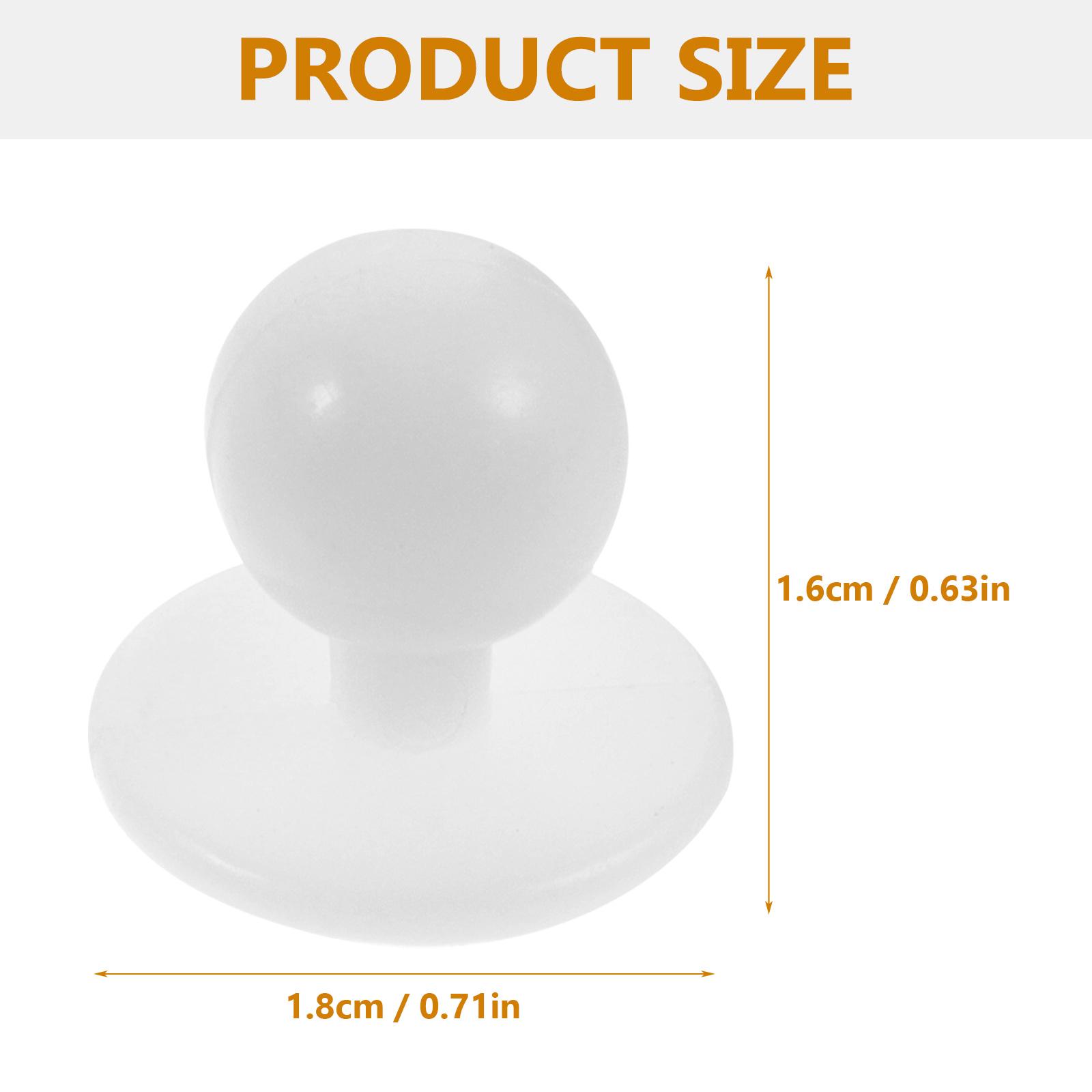 

100pcs Chef Coat Diy Sewing For Clothing Replacement Plastic Buttons Handmade Craft Buttons Suitable Shirts Hats Sweaters білий