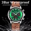 Luxury Chronograph Multifunctional Business Man Watches Vintage Trend Waterproof Belt Quartz Clock Relojes Para Hombre