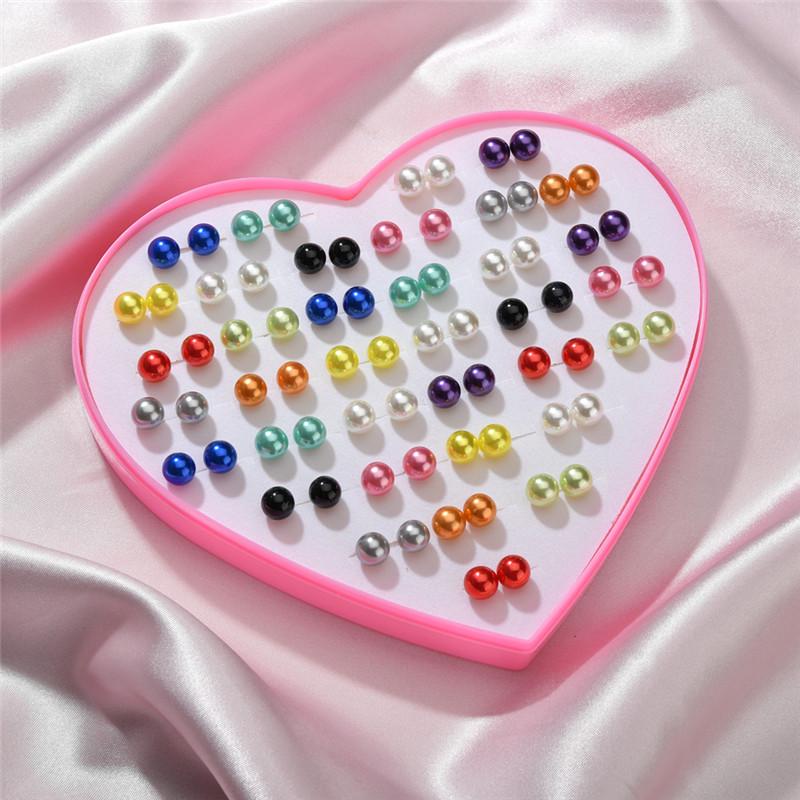 36 Pairs Non-allergenic Heart Box Earring Set - Fashionable, Non-repeating Designs for Women and Best Friends.