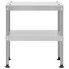 Vidaxl Grill Table With Smoker, 40X28X44.5 Cm, Galvanized Steel