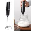 Handheld Electric Milk Frother with Stand Multi Purpose Battery Operated Milk Foam Maker Wand for Coffee Hot Chocolate