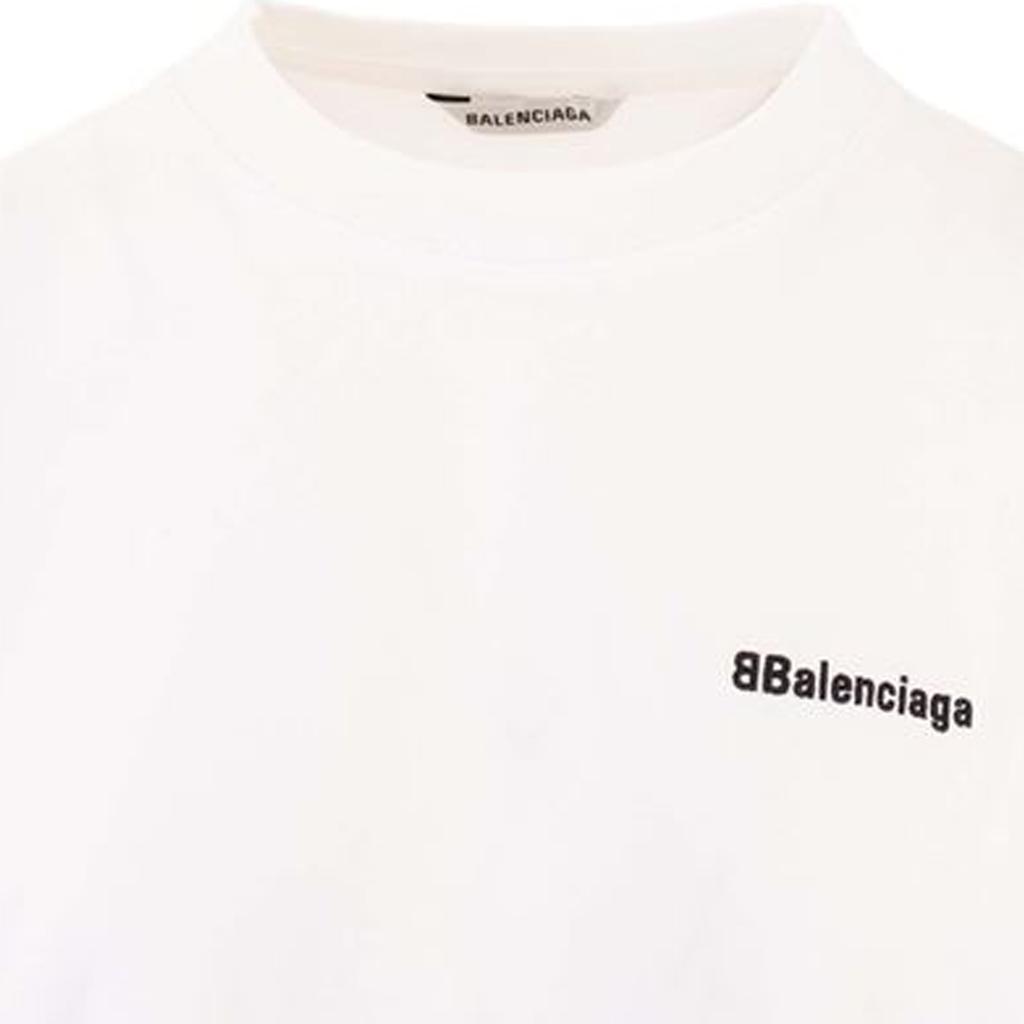 Balenciaga T-Shirt Locker geschnitten Herren Weiß 641655TJV879040