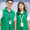 Custom Multi-Pocket Reflective Workwear Vest with Printed Logo for Housekeeping, Promotions, and Supermarket Activities.