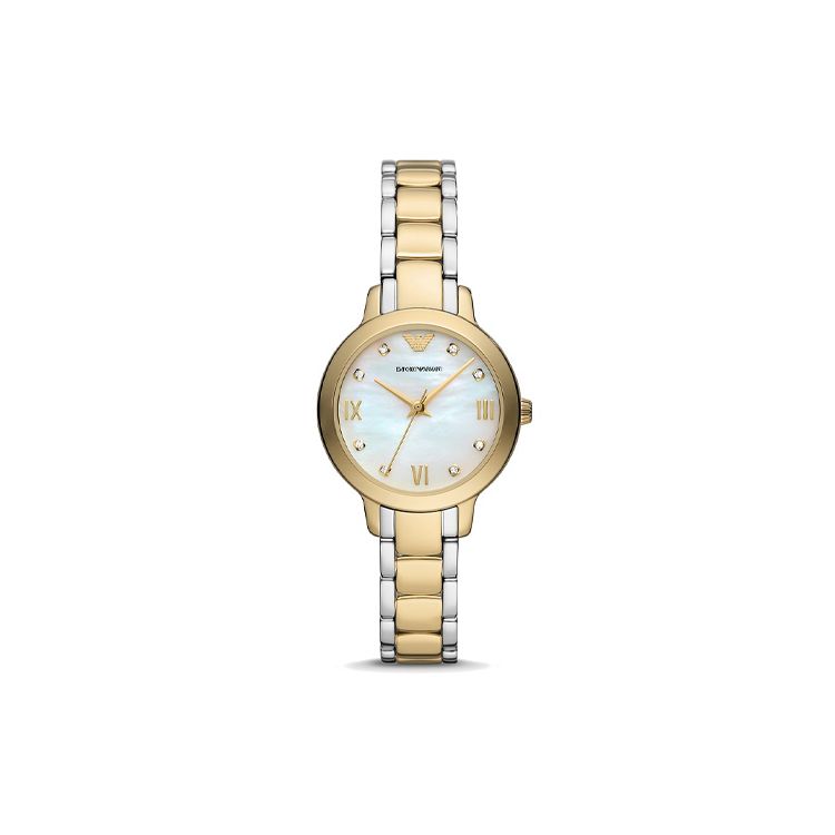 Emporio Armani Watch Quartz Movement Stainless Steel Strap 32Mm White Dial Women watches Silver AR11513 Regular Watch Box