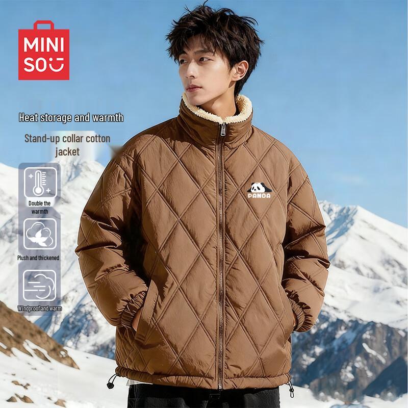 MINISO Men's Lambswool Padded Winter Jacket