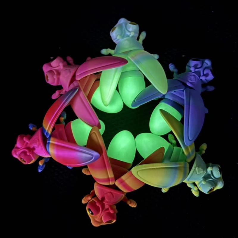 Figurine di Lucciole Luminose Stampate in 3D Magneti per Porta del Frigorifero Magneti Decorativi a Forma di Lucciola Ornamento da Scrivania Scultura Decorativa