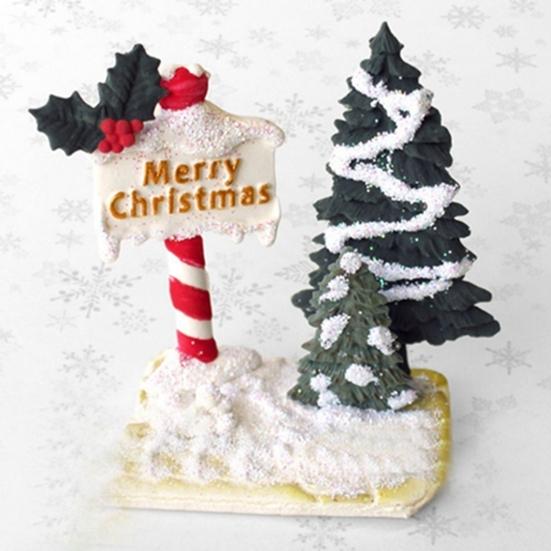 Cake Mold Non-stick No Odor Silicone Christmas Trees DIY Cake Decorating Mould for Kitchen Baking