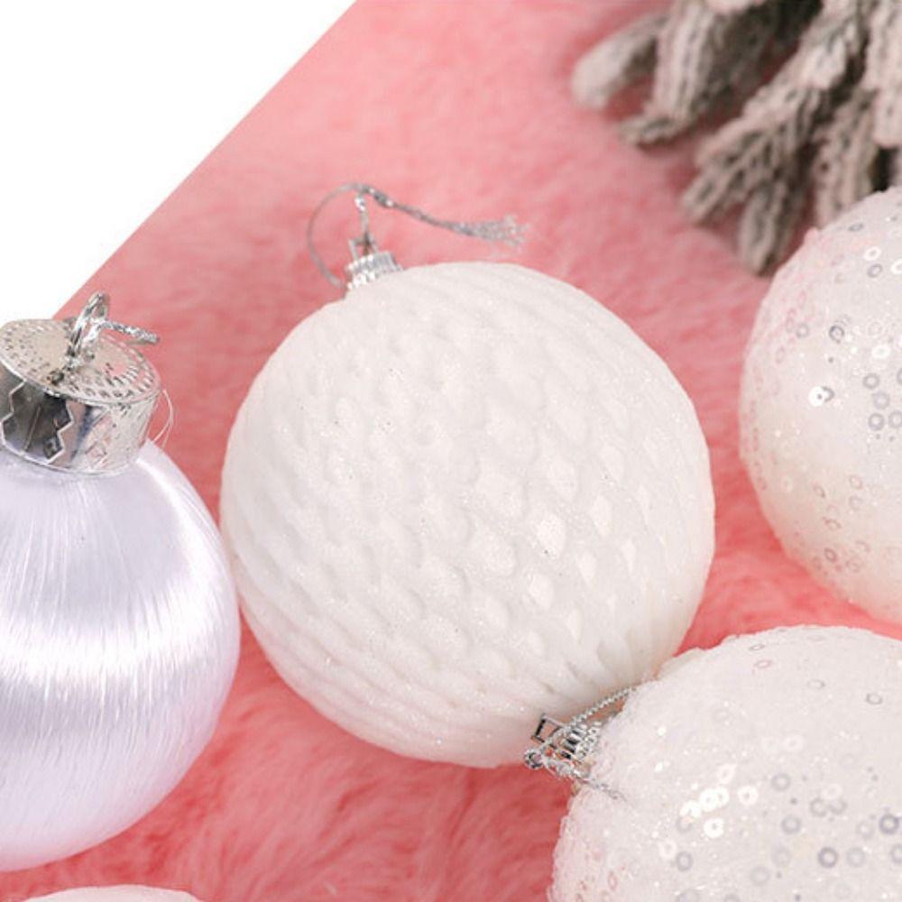 6pcs Shatterproof Christmas Ball Set Painted Christmas Tree Decoration Pendant Room