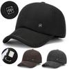Men's Cap Spring Autumn Winter Middle-Aged Baseball Cap Wool Warm Ear Protection Cap Outdoor Cotton Cap