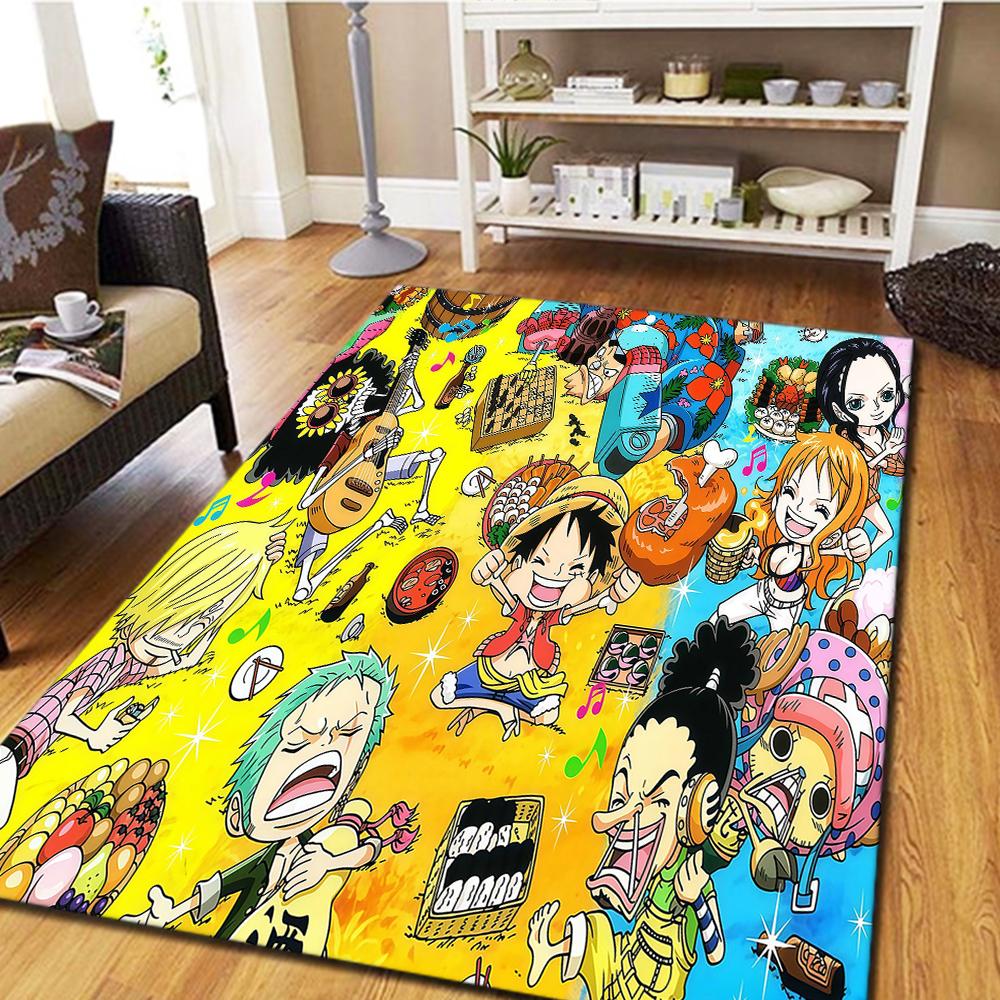 ONE PIECE Floor Carpet, Cool Movie Themed Mat, Digital Printed Rug for Home Bedroom Decor, Play Mat -HYQ38 60x90cm