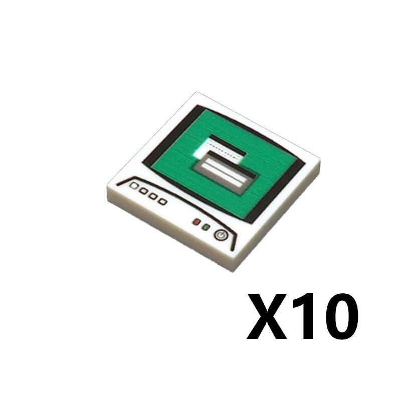 Accesorii Imprimate Oras Blocuri de Constructie Controller Calculator Monitor Tastatura Tablou de Bord Telefon Mobil Radio Mini Caramizi Jucarii pentru Copii