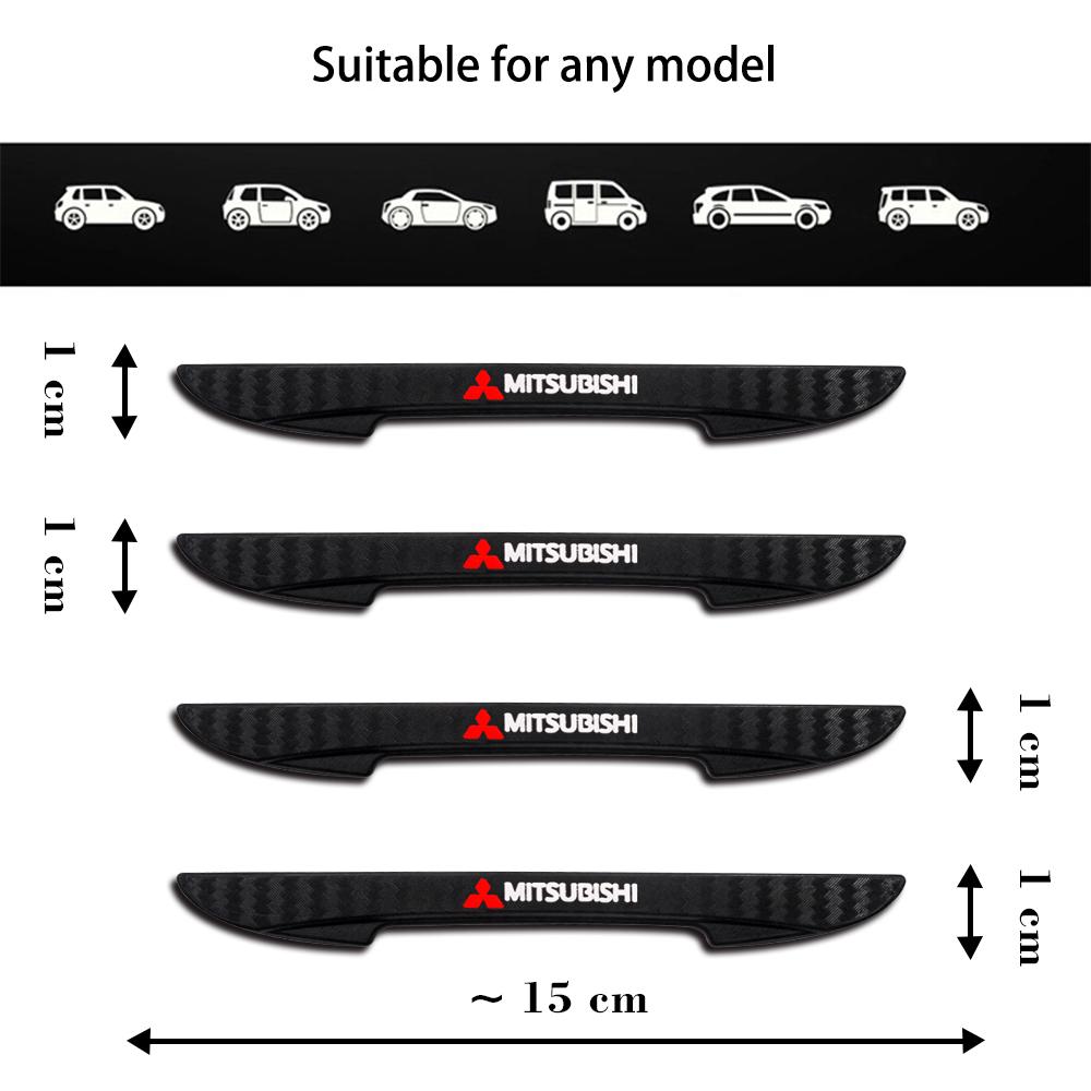 For Mitsubishi Space Star ASX Grandis Colt Xpander 4Pcs Car Door Side Strip Protector Rubber Edge Anti-collision Bumper Sticker