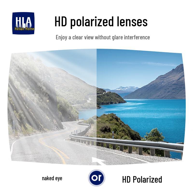 HLA Men's Polarized Square Frame Sunglasses