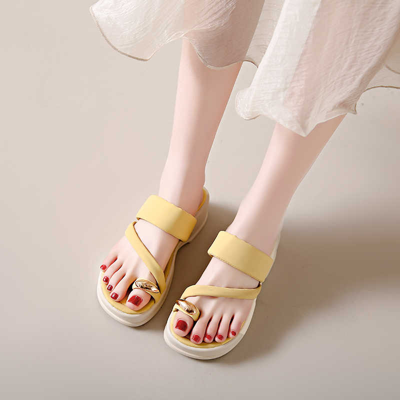 Fashion Open Back Two Strips Woman's Sandals Large Size Shoes For The Festival Large Size Slippers Sneakers Sport The Most Sold