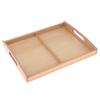 Montessori Wooden Sorting Tray Materials Two Compartments Toys Trays for