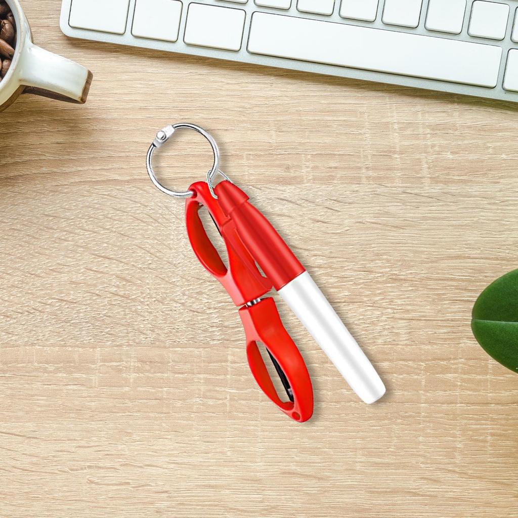 15 Pack Nurse Pen Set Multifuction Foldable Scissors Medical Mini Permanent Markers Compact Keychain Folding Safety Scissors