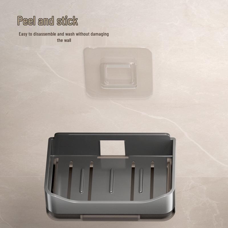 Wall-Mounted Drainage Soap Dish - No Water Accumulation, Ideal for Bathroom Storage