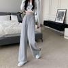 2026 High-Waisted Wide-Leg Pants - Spring/Autumn Casual Korean Style, Plus Size, Slimming & Loose Fit