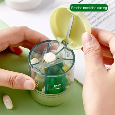 Pill Box Organizer Weekly Medicine Dispenser Large Capacity Compact Design Portable Pill Tablet Storage Box with Cutter