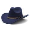 Western Cowboy Hat Woolen Top Hat Big Edge Jazz Felt Hat 10 Colors