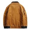 Men's Winter Corduroy Cotton Padded Stand Collar Jacket 9822