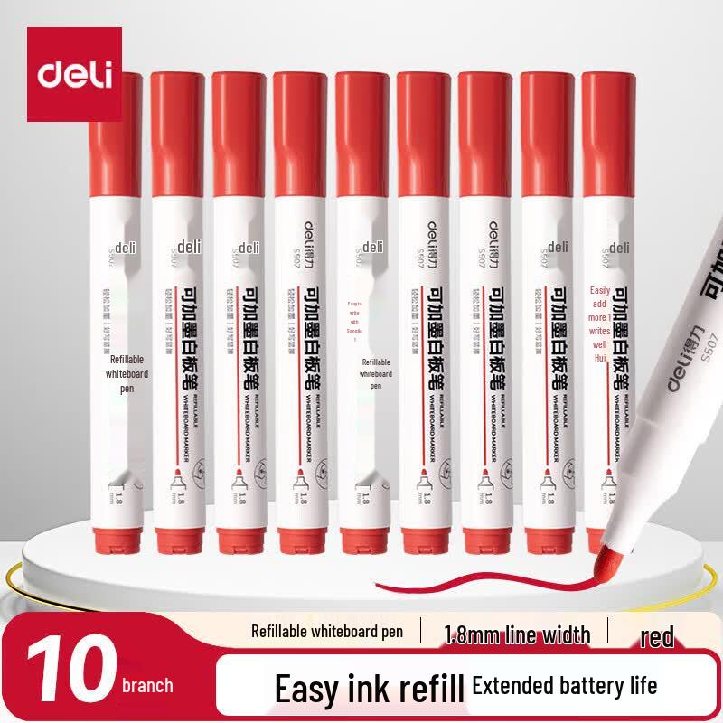 Deli S507 Refillable Whiteboard Marker