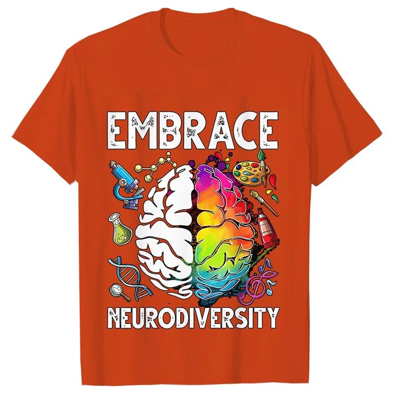 Akzeptiere Neurodiversität Shirt für Frauen Autismus Bewusstsein Mutter Grafik T-Shirts Kurzarm Übergröße T-Shirt Frauen Tee Kleidung