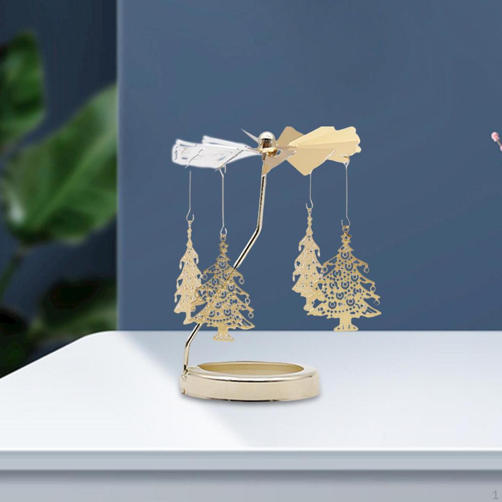 Candle Holder Tea Light Holders Decoration Rotating Candlestick for Livingroom Votive
