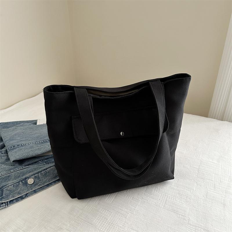 

Простая и модная сумка большой вместимости для поездок на работу Женская сумка для отдыха и поездок на работу Сумка-тоут для студентов чёрный