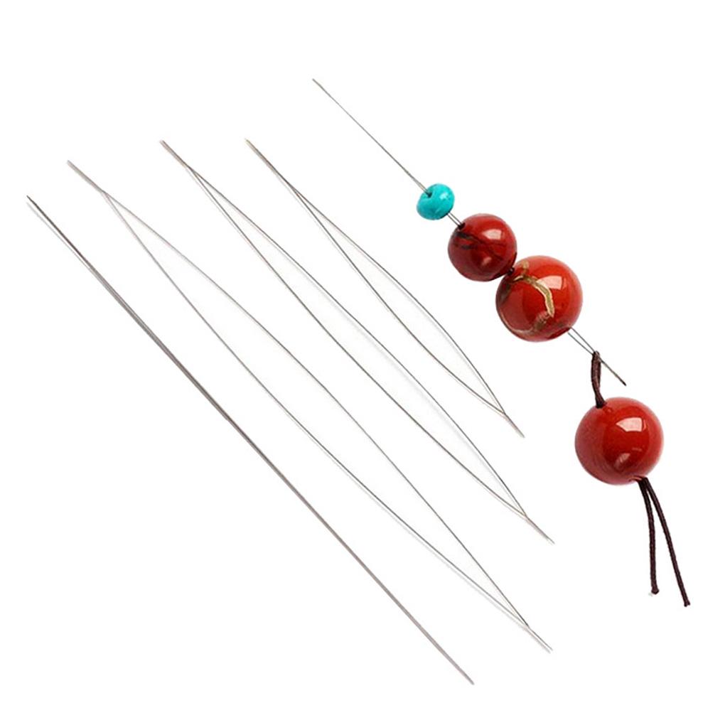 10 Pieces Beading Needles Metal DIY Craft Foldable Tools Jewellery Thread Sewing Accessory for Household Professional