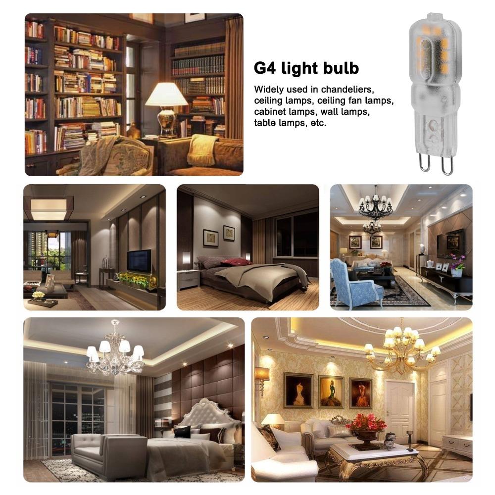 10PCS 1.2W Bi Pin Bulbs 12V LED Light Bulb Easy G4 LED Bulbs  Ceiling Lamps