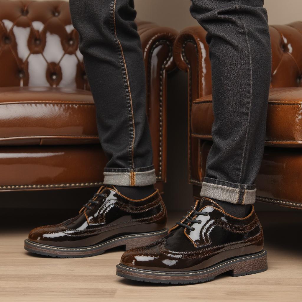 Men Leather Shoes Brand Comfortable 2026 Comfortable Fashion Men Derby Shoes