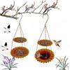 Outdoor Bird Feeder Double-Layer Tray Hangable Sunflower Design Bird Feeder For Finch Hummingbird Backyard Garden Balcony Patio