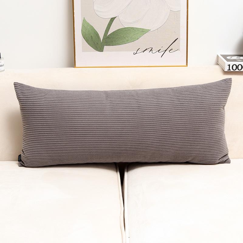Corduroy Lumbar Throw Pillow with Removable & Washable Cover