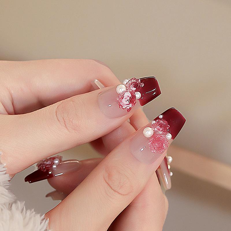 50Pcs 3D Resin Flowers Nail Art Charms Accessories Rose Camellia Nail Decor Diy Nails Decoration Materials Manicure Salon Supply