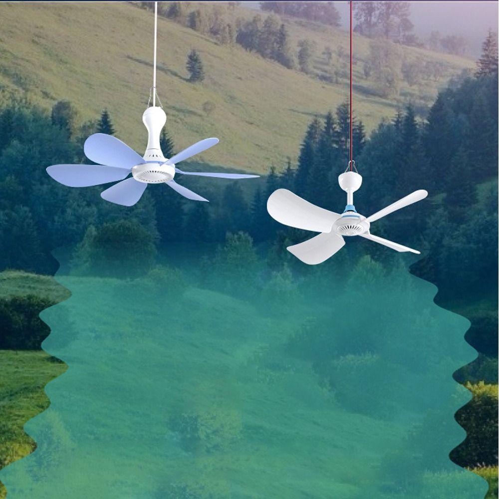 Silent For Camping Dormitory Tent Hanging Fan Ceiling Canopy Fan Usb Powered 6 Leaves