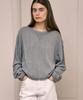 EMKM Textured Neck Relaxed Fit Wholegarment Knit Top_Grey