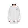 Onitsuka Tiger Plain Simple Brand Logo Pullover Round Neck Warm Long Sleeve Sweatshirt Unisex sweatshirt Light-Gray 2183B309-020