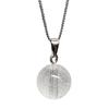 [Gift from the Gods] Miyazaki Prefecture Takachiho Quartz 10mm Bead Necklace, Crystal Quartz Pendant Necklace, Venetian Silver Chain 45cm, Round Bead