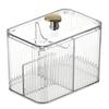 Transparent Cosmetic and Beauty Tool Storage Box with Lid