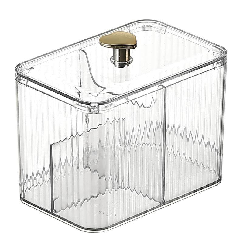 Transparent Cosmetic and Beauty Tool Storage Box with Lid