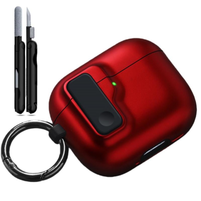 (Sandstone) New Case for Airpods 4th Generation Rugged Protection with Secure Lock for Airpods 4/Pro 2/Pro Case with Cleaner Pen