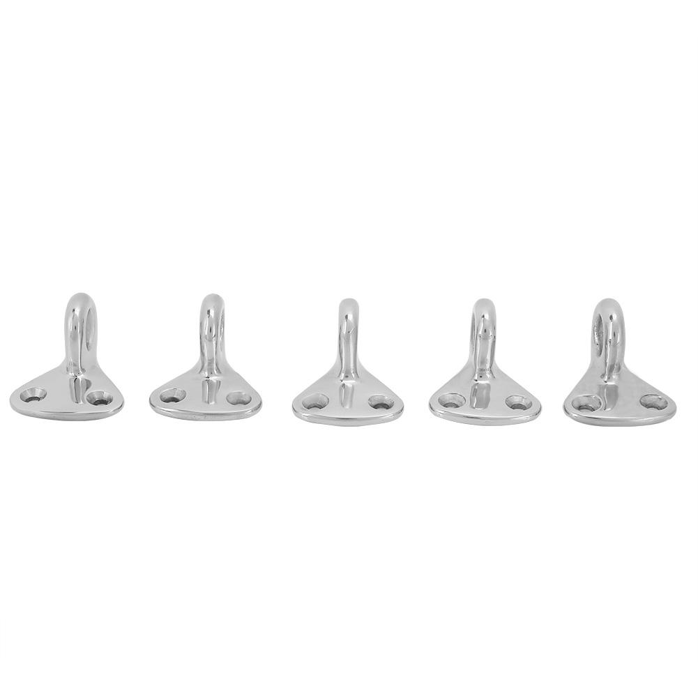 5 Pcs Edelstahl Boot Schiff Pad Auge Haken Karabiner für Marine Segeln