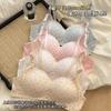 Japanese Style Cute Bra Set Small Bust Push Up Round Shape Non-wired Adjustable Fixed Cup