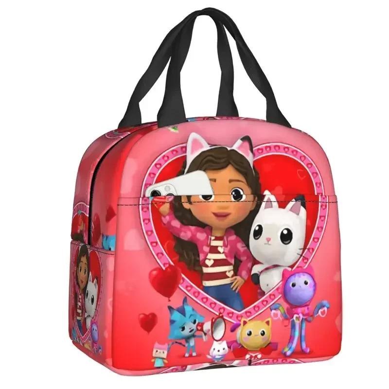 Gabbys Dollhouse Insulated Lunch Tote Bag for Women Mercat Cat Portable Thermal Cooler Bento Box School