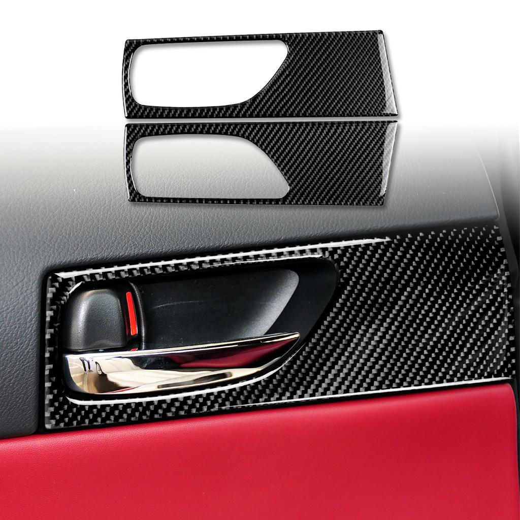 For Lexus IS250 300 350C 2013- Accessories Car Carbon Fiber Interior Back Door Handle Trim Stickers Modification