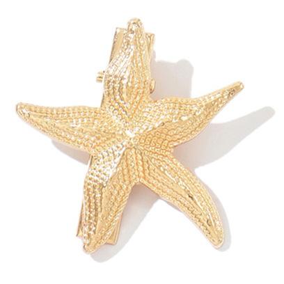 

ins wind alloy hairpin, European and American ocean duck bill clip starfish niche high-end conch hair accessories