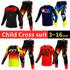 Motokrosová sada pro děti 4 5 6 7 8 9 10 11 12 13 let Mladé dítě Motocykl chlapec dívka Dres Sady kalhot závodní kombinéza Off-road Enduro MX MTB