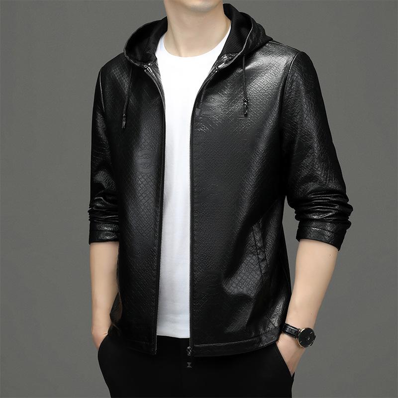 

Genuine leather jacket for men, first-layer sheepskin, middle-aged and elderly dad leather jacket, middle-aged coat 195